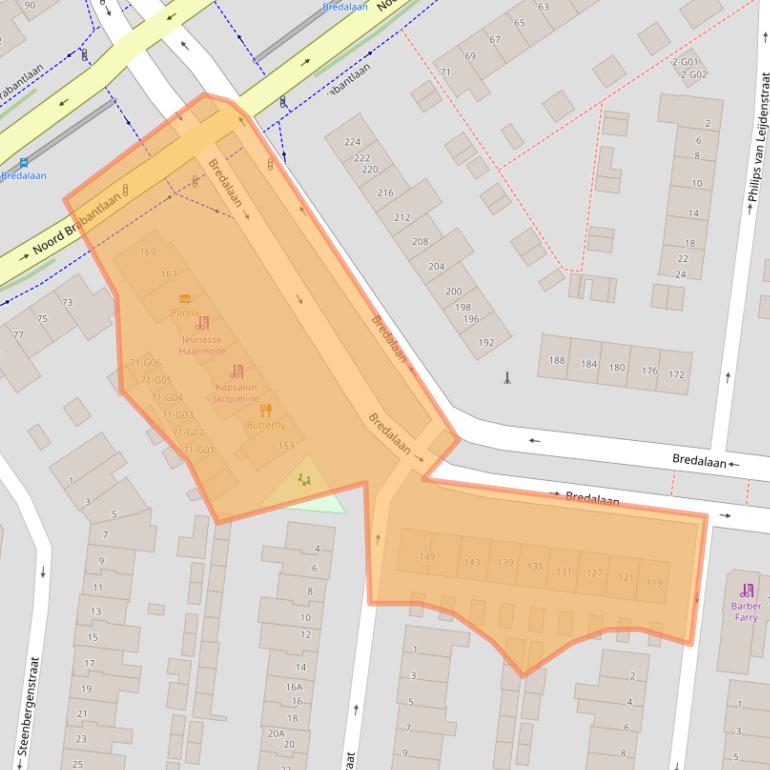 Kaart van postcodegebied 5652JD.