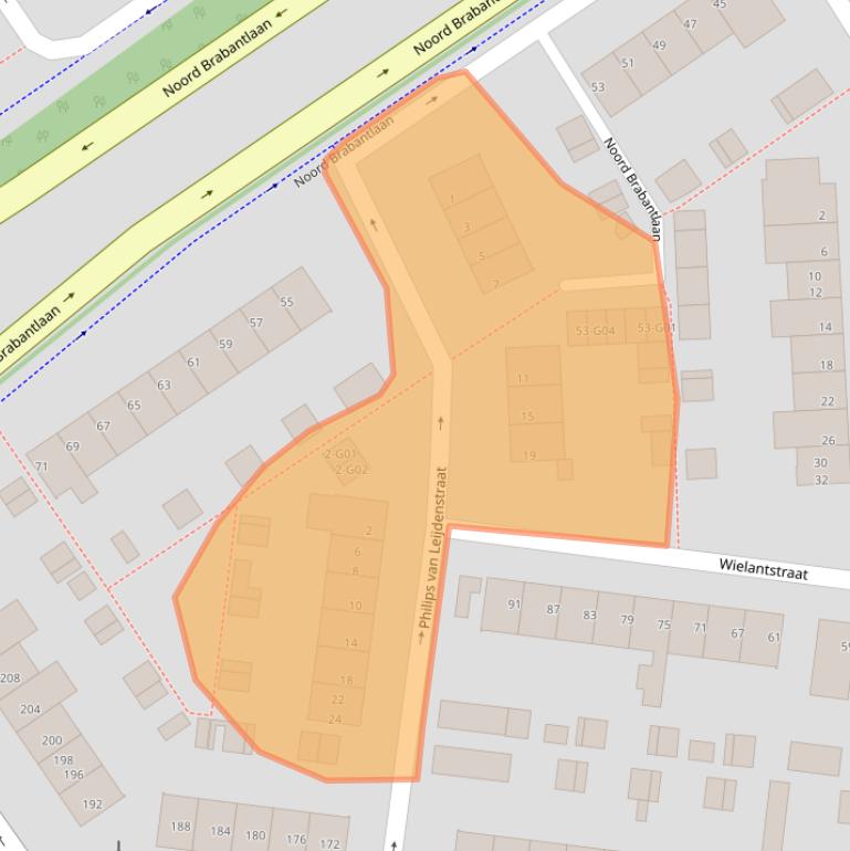 Kaart van postcodegebied 5652LW.