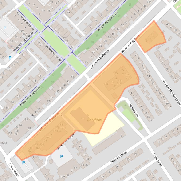 Kaart van postcodegebied 5652NJ.
