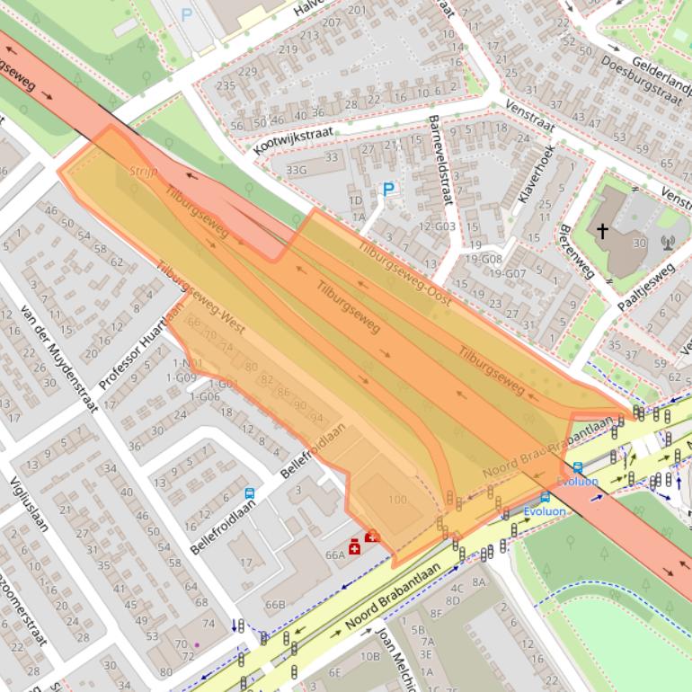 Kaart van postcodegebied 5652NP.
