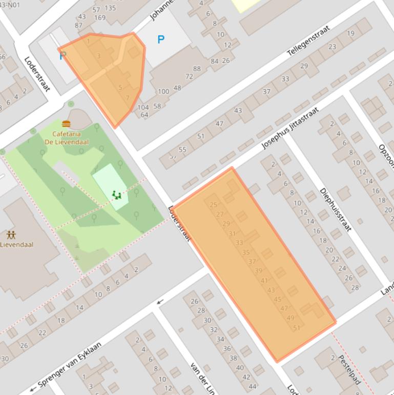 Kaart van postcodegebied 5652NR.