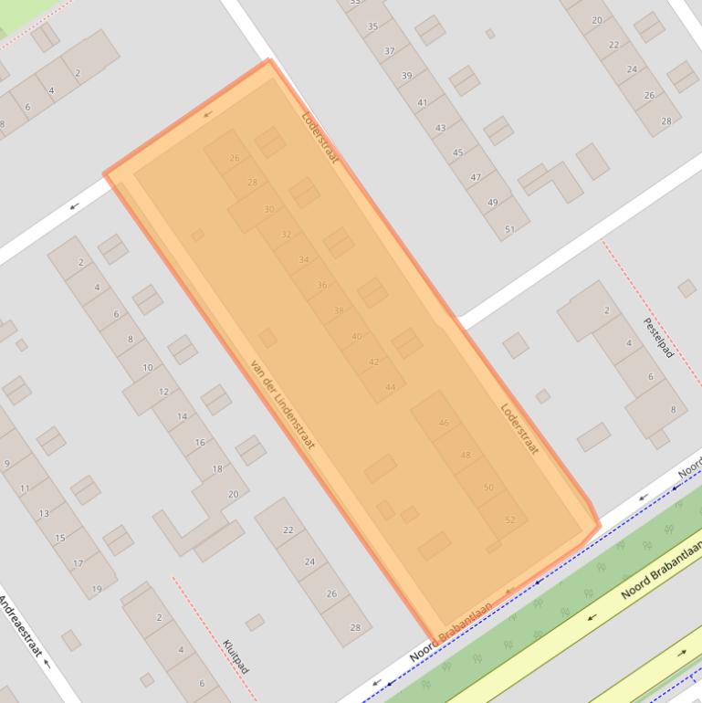 Kaart van postcodegebied 5652NS.