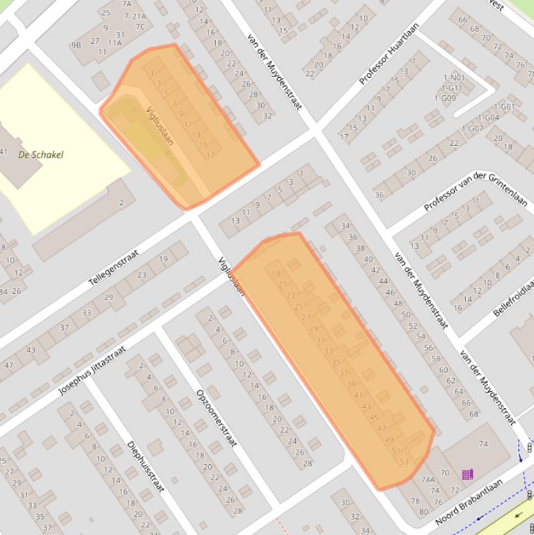 Kaart van postcodegebied 5652NW.