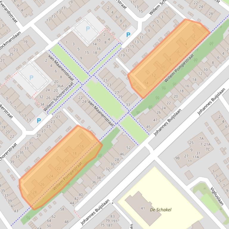 Kaart van postcodegebied 5652RS.