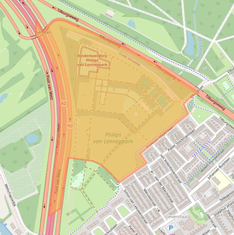 Kaart van postcodegebied 5652RT.