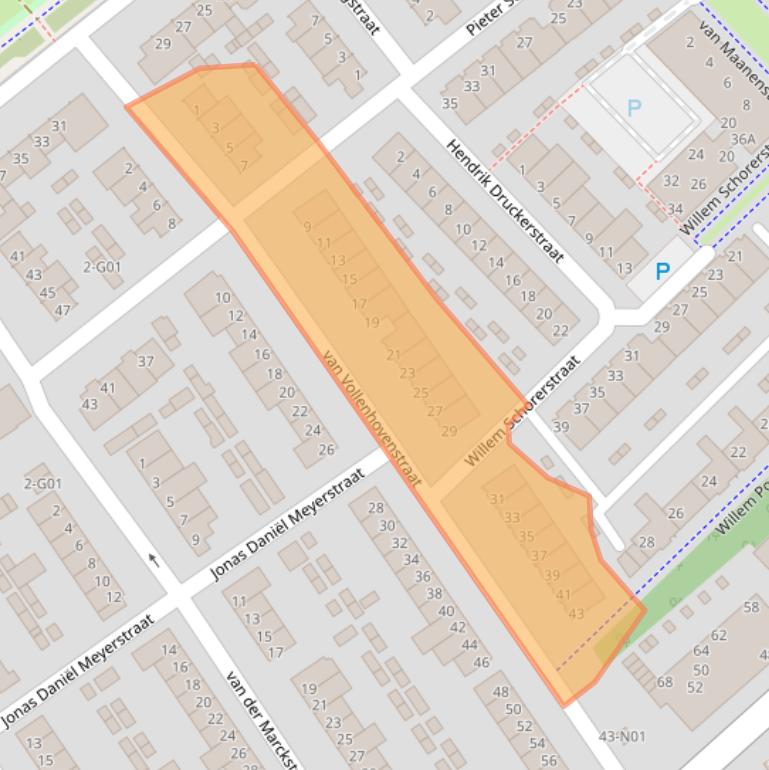 Kaart van postcodegebied 5652SN.