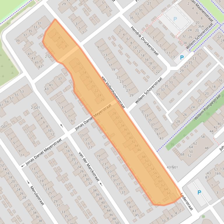 Kaart van postcodegebied 5652SP.