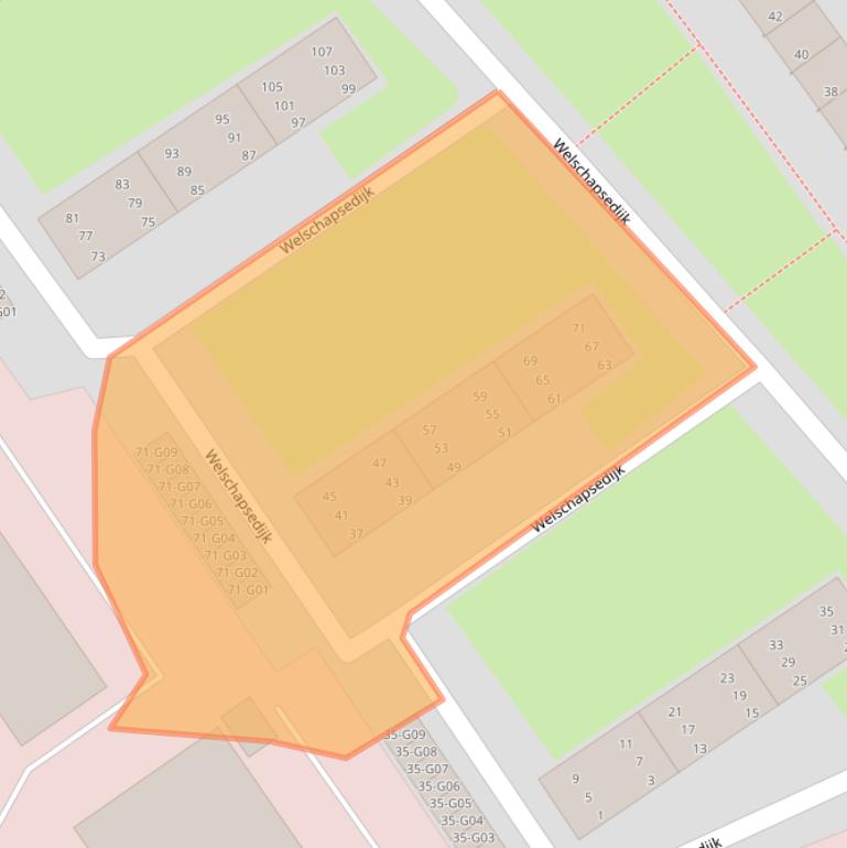 Kaart van postcodegebied 5652XJ.