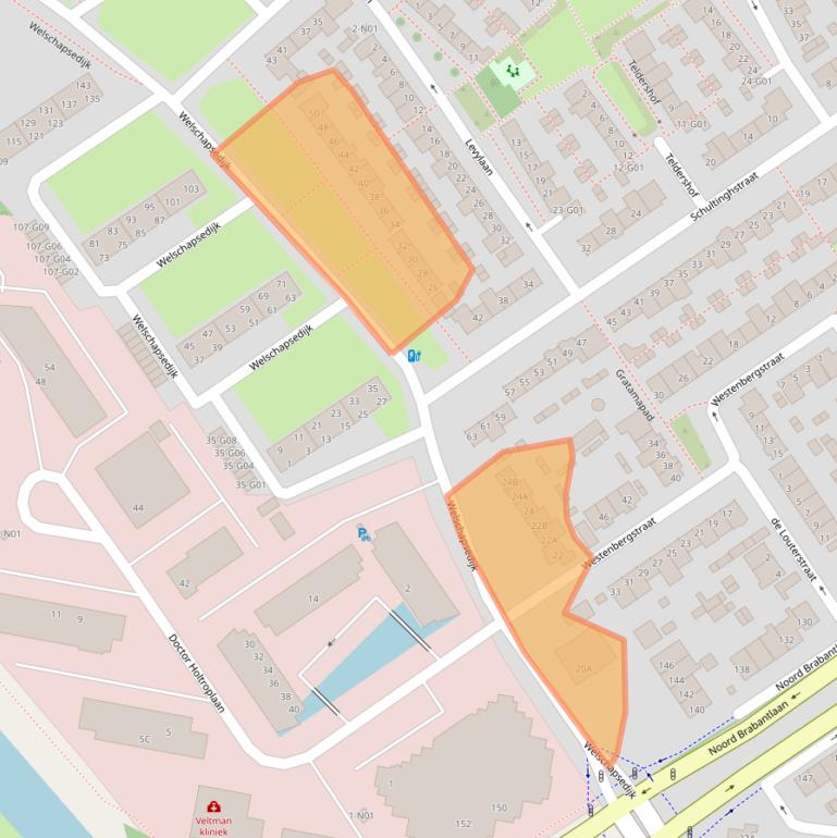 Kaart van postcodegebied 5652XM.