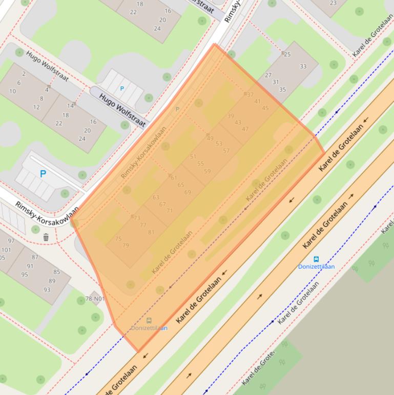 Kaart van postcodegebied 5653AB.