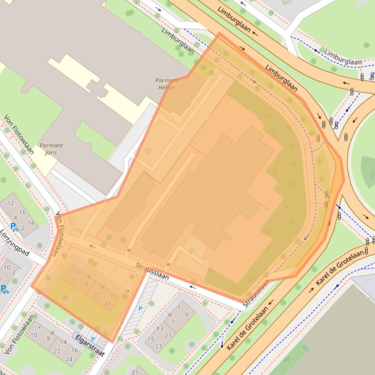 Kaart van postcodegebied 5653AJ.