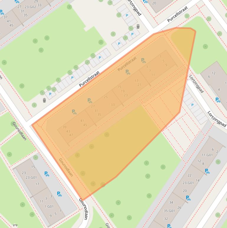 Kaart van postcodegebied 5653AW.