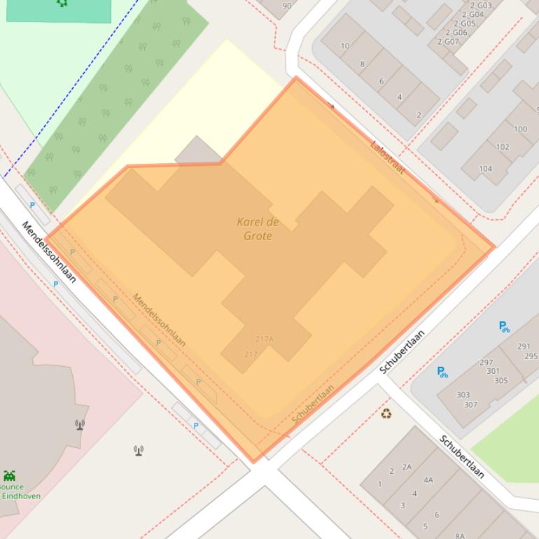 Kaart van postcodegebied 5653BB.