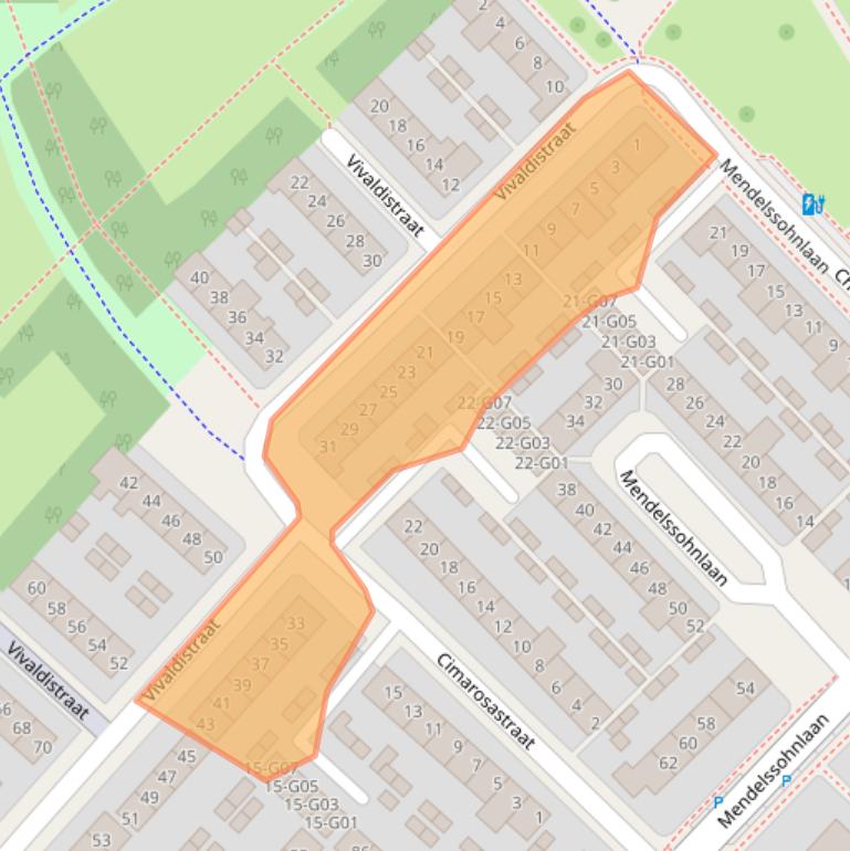 Kaart van postcodegebied 5653BM.