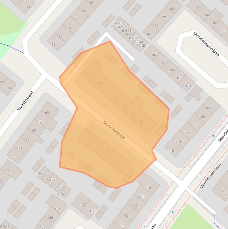 Kaart van postcodegebied 5653BZ.