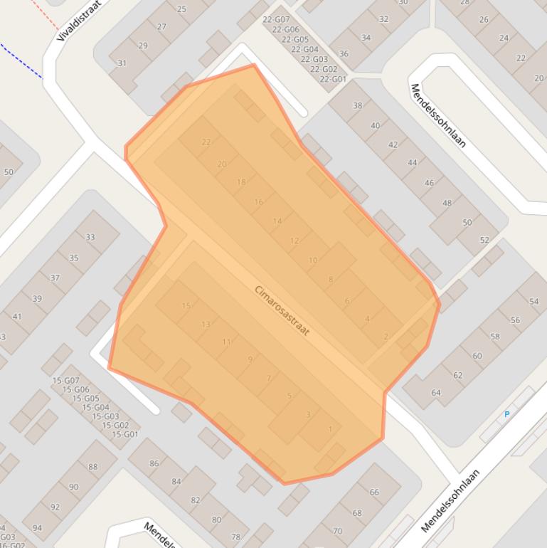 Kaart van postcodegebied 5653CA.