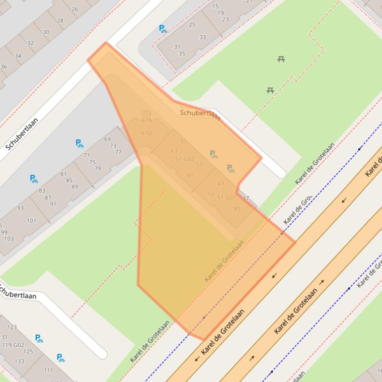 Kaart van postcodegebied 5653EB.