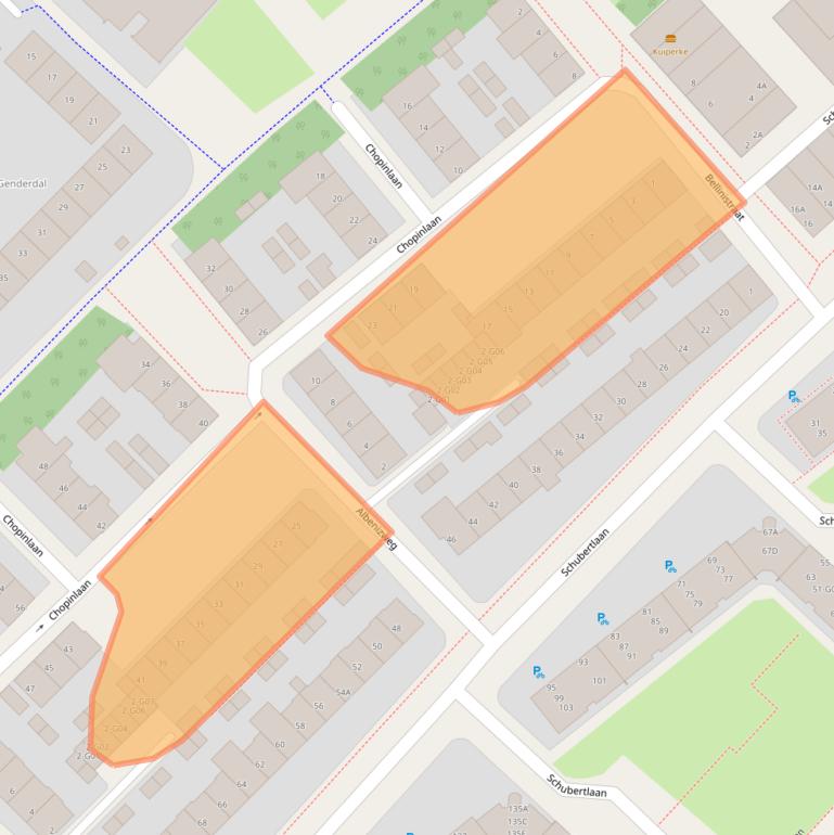 Kaart van postcodegebied 5653ET.
