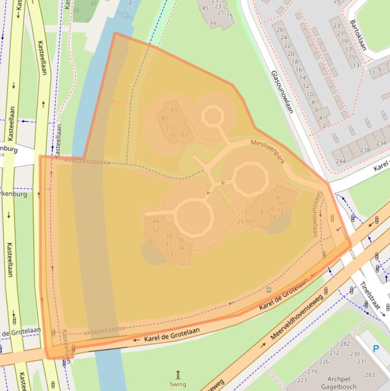 Kaart van postcodegebied 5653JS.