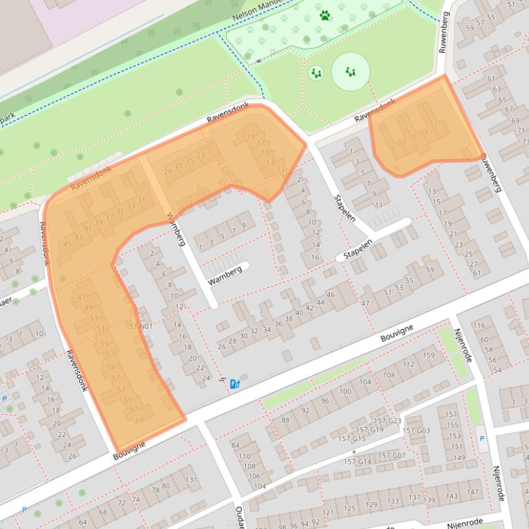 Kaart van postcodegebied 5653KR.