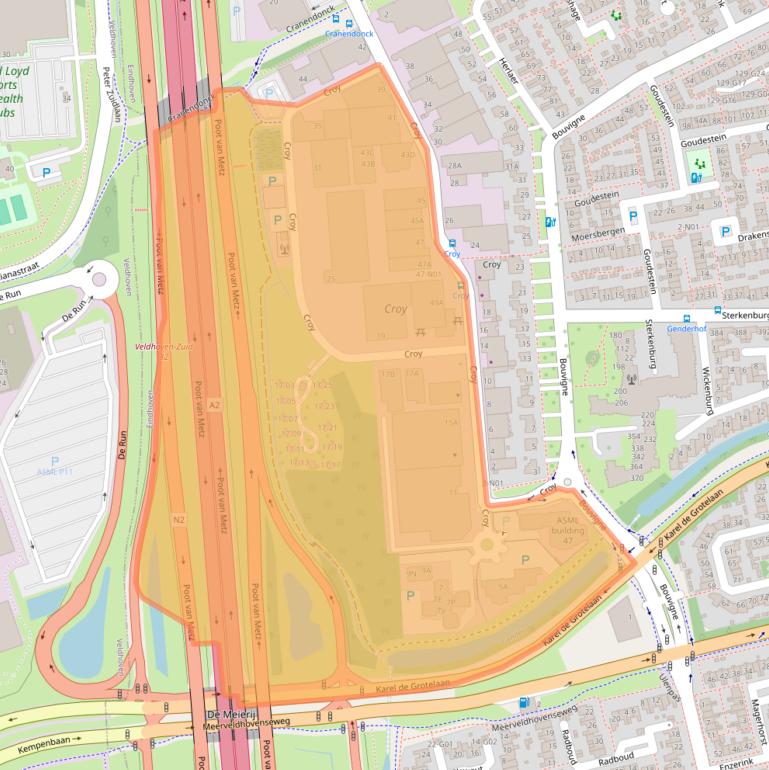 Kaart van postcodegebied 5653LC.