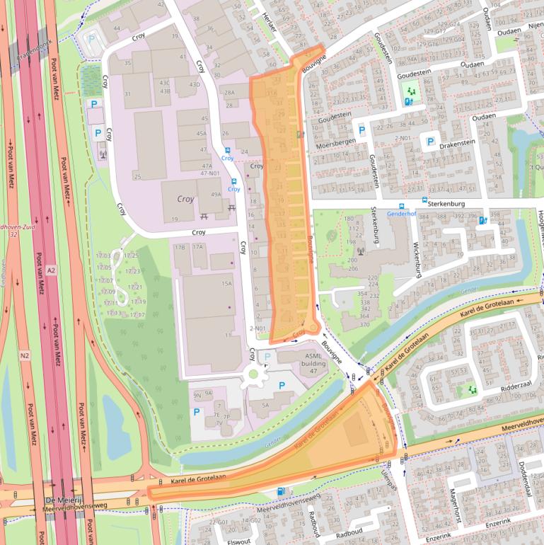 Kaart van postcodegebied 5653LE.