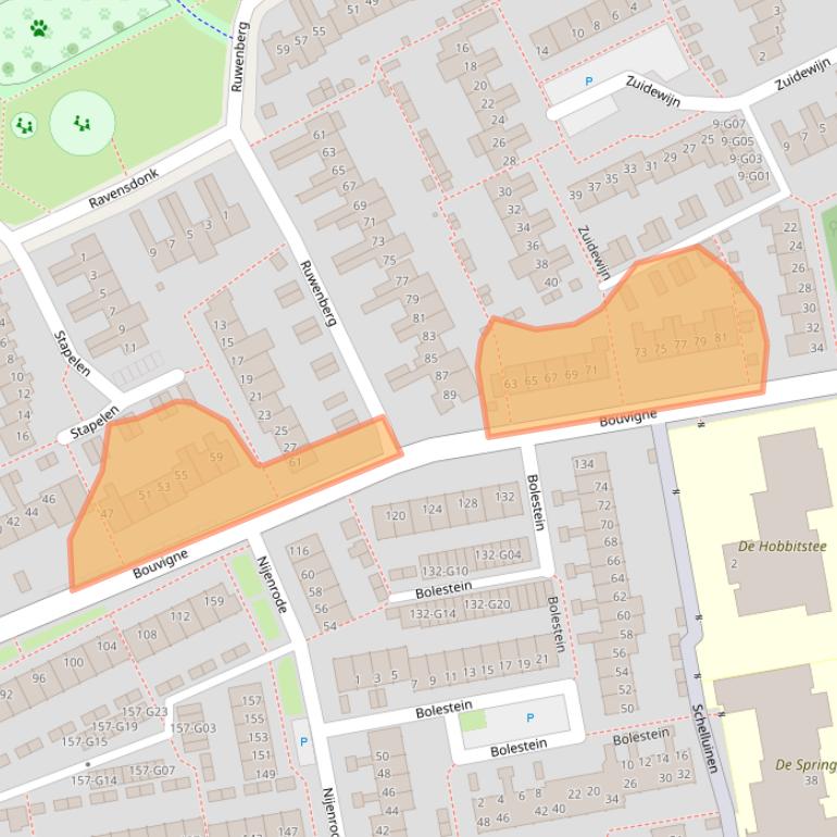 Kaart van postcodegebied 5653LG.