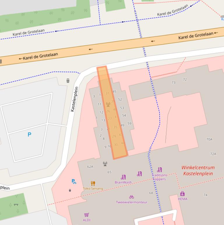 Kaart van postcodegebied 5653LM.