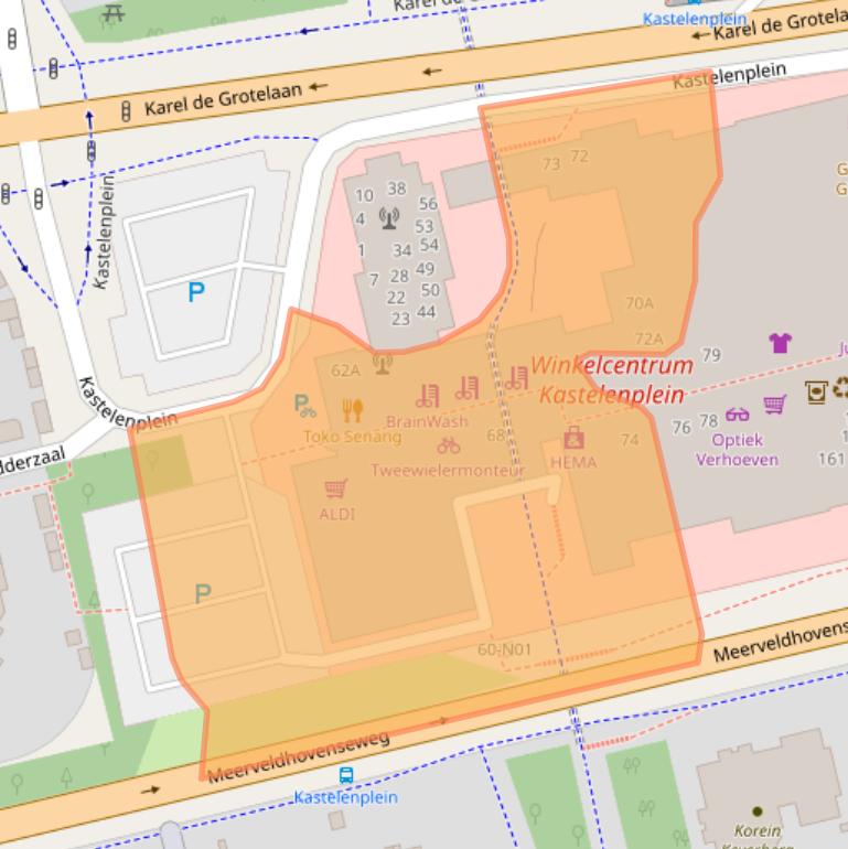 Kaart van postcodegebied 5653LP.