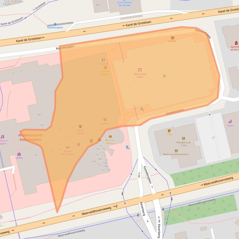 Kaart van postcodegebied 5653LR.