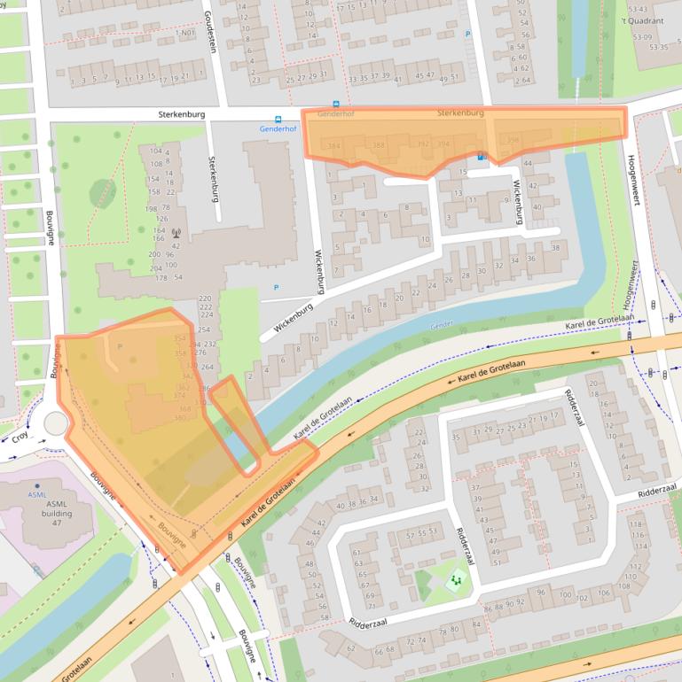 Kaart van postcodegebied 5653NN.