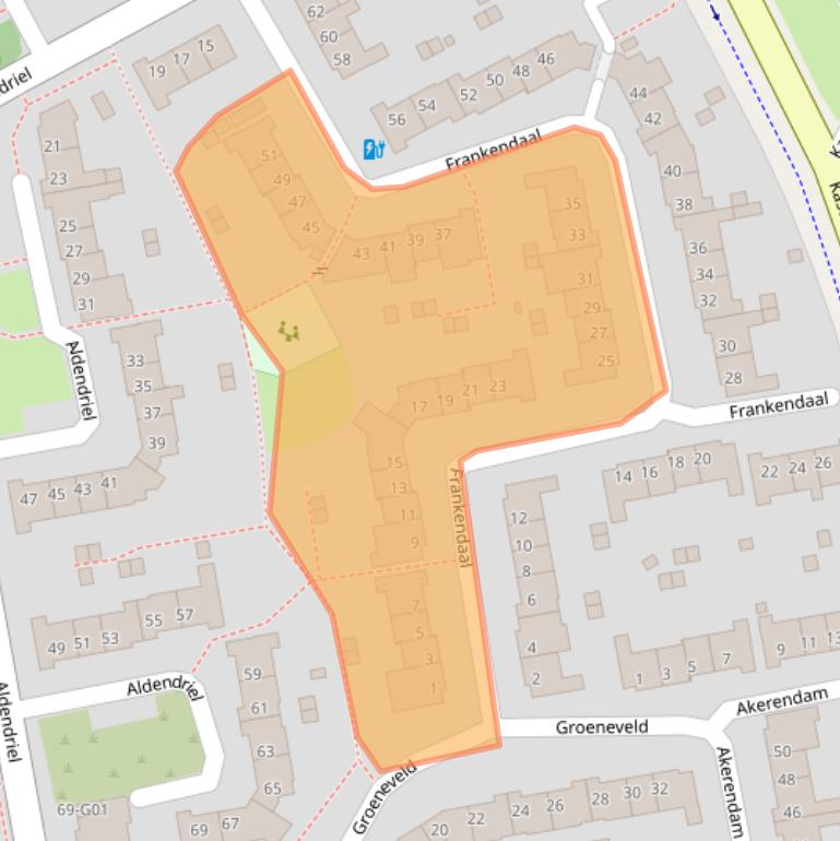 Kaart van postcodegebied 5653PD.