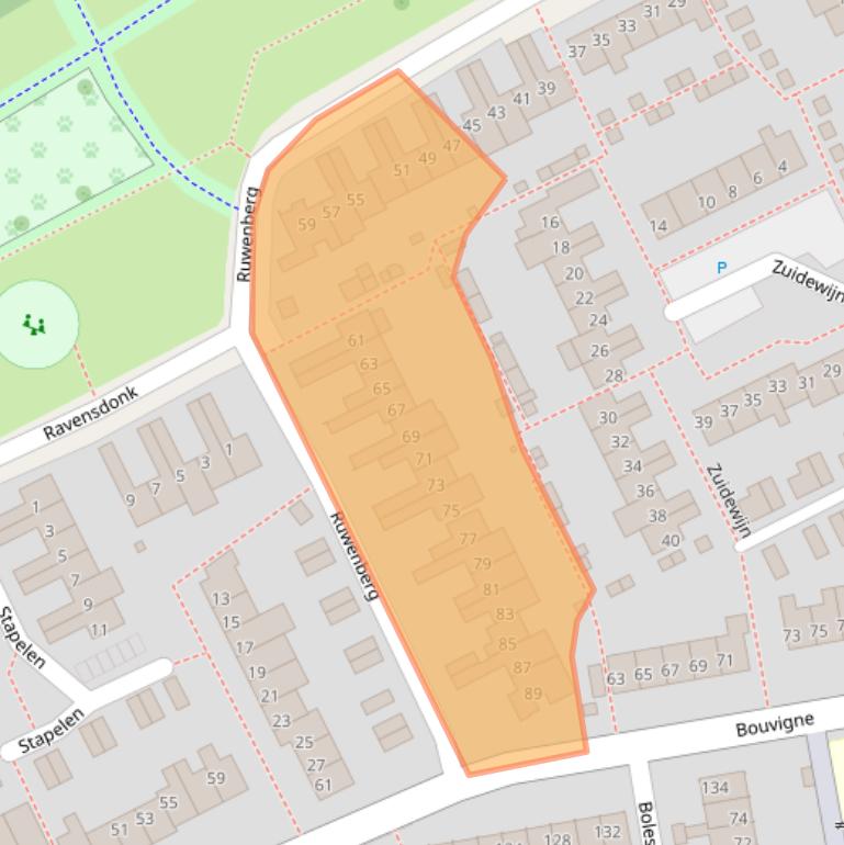 Kaart van postcodegebied 5653PT.