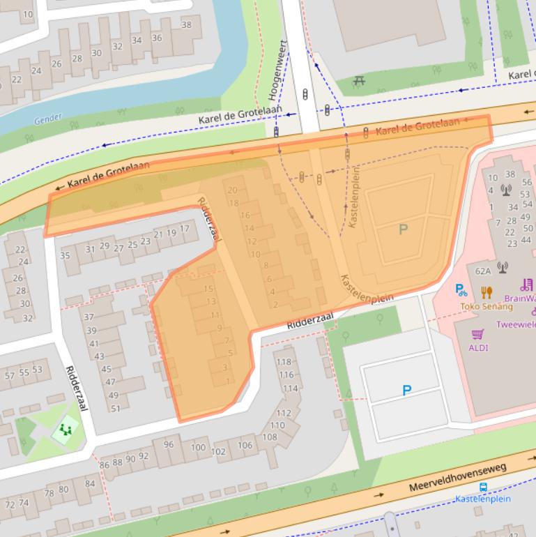 Kaart van postcodegebied 5653RA.