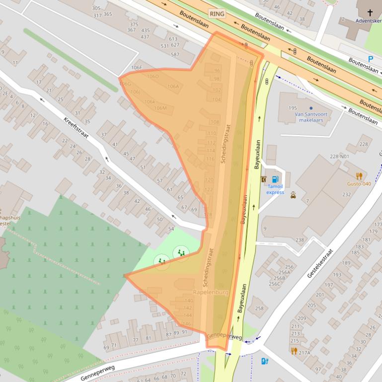 Kaart van postcodegebied 5654AA.