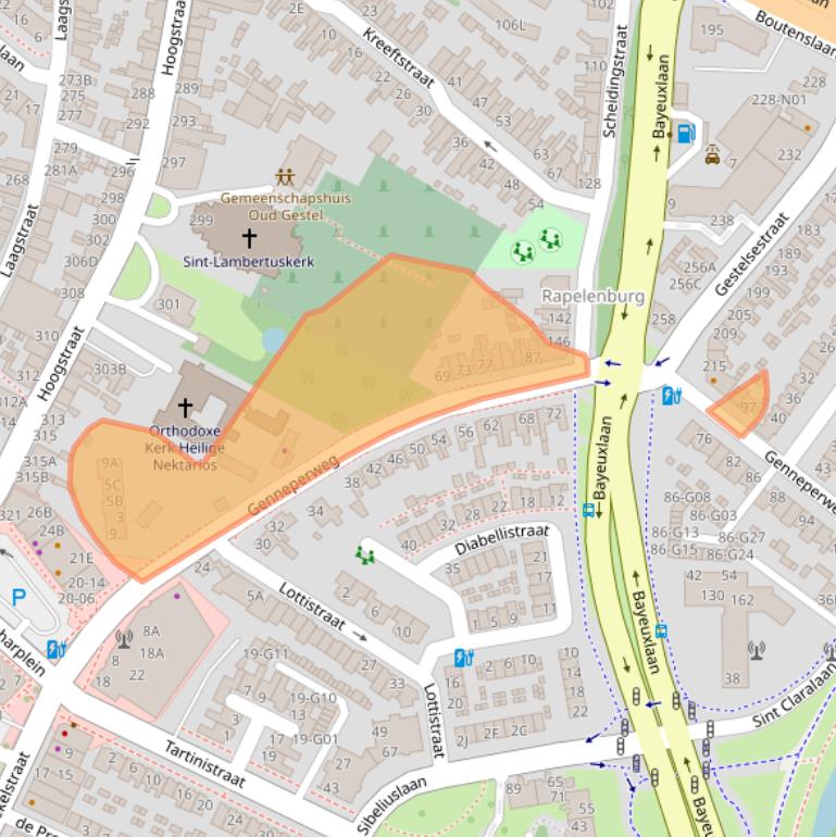 Kaart van postcodegebied 5654AG.