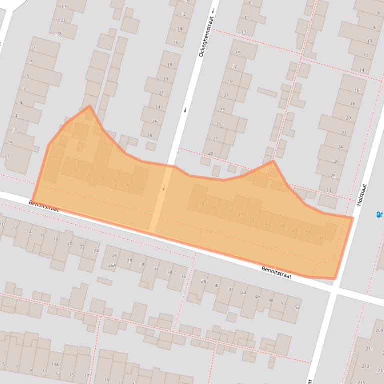 Kaart van postcodegebied 5654BT.