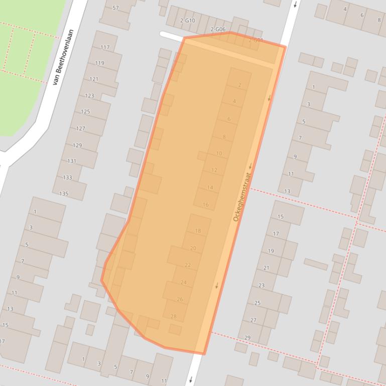 Kaart van postcodegebied 5654BZ.