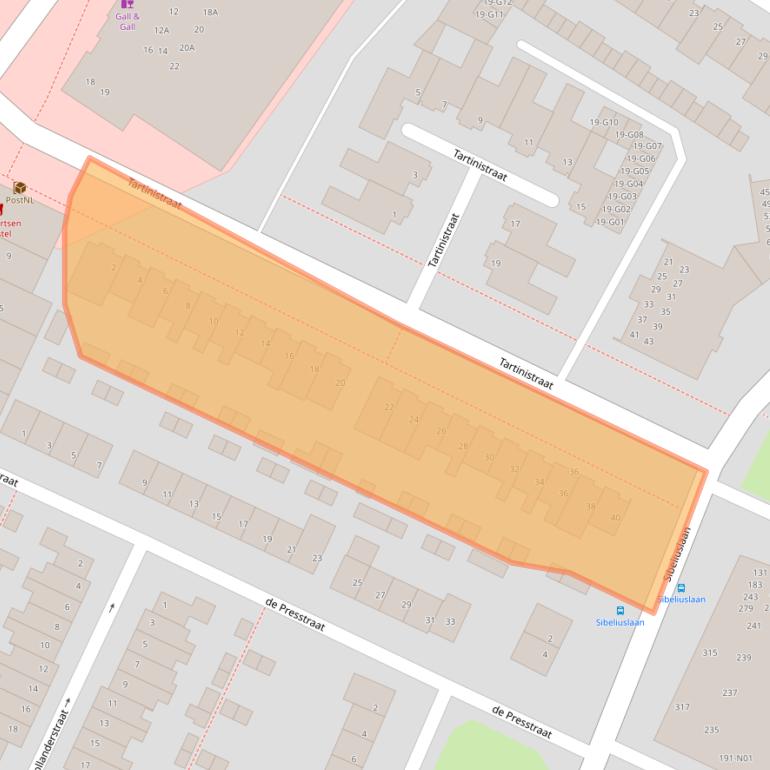 Kaart van postcodegebied 5654CW.