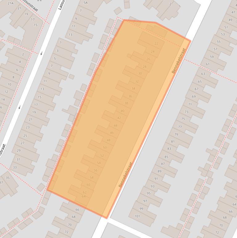 Kaart van postcodegebied 5654DG.