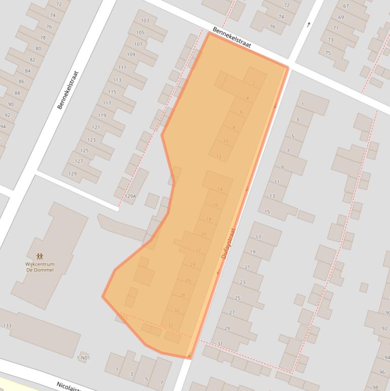 Kaart van postcodegebied 5654DW.