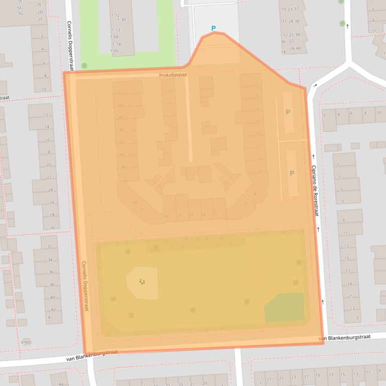 Kaart van postcodegebied 5654DX.
