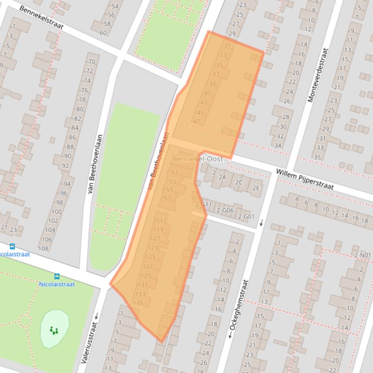 Kaart van postcodegebied 5654EB.