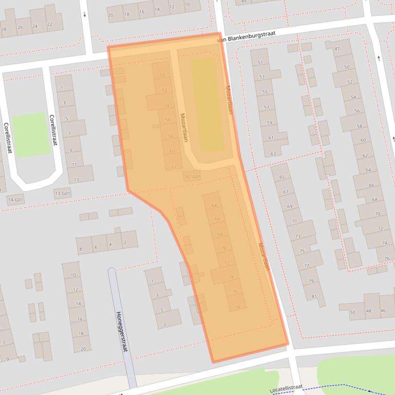 Kaart van postcodegebied 5654EJ.