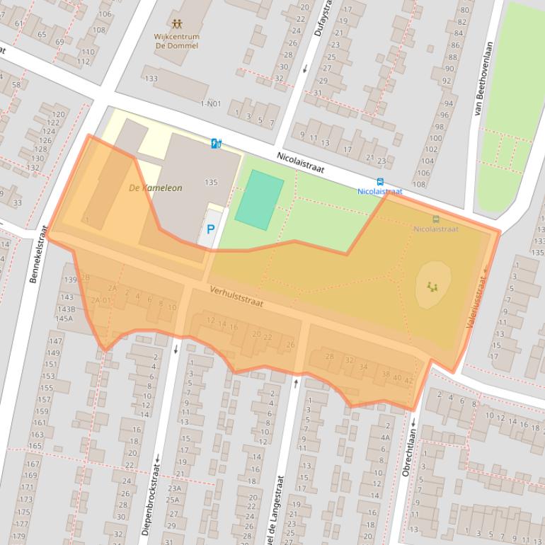 Kaart van postcodegebied 5654GA.