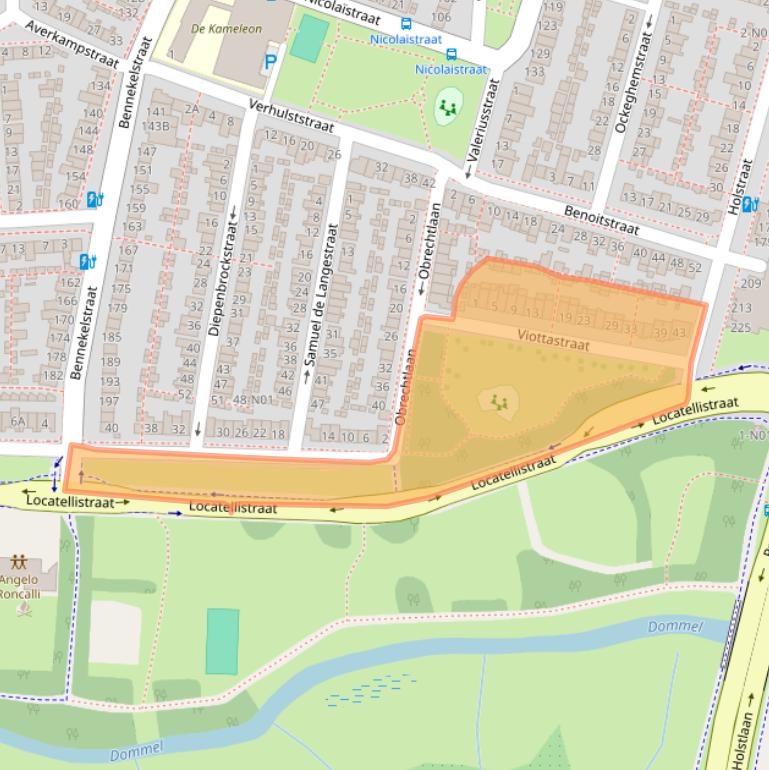 Kaart van postcodegebied 5654GJ.