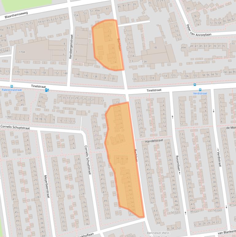 Kaart van postcodegebied 5654HP.