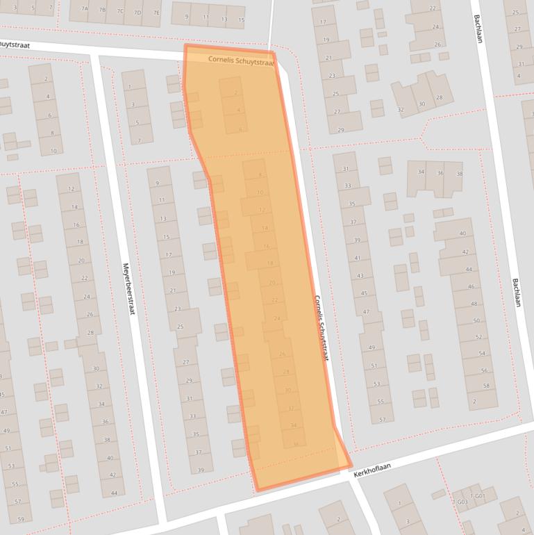 Kaart van postcodegebied 5654HV.