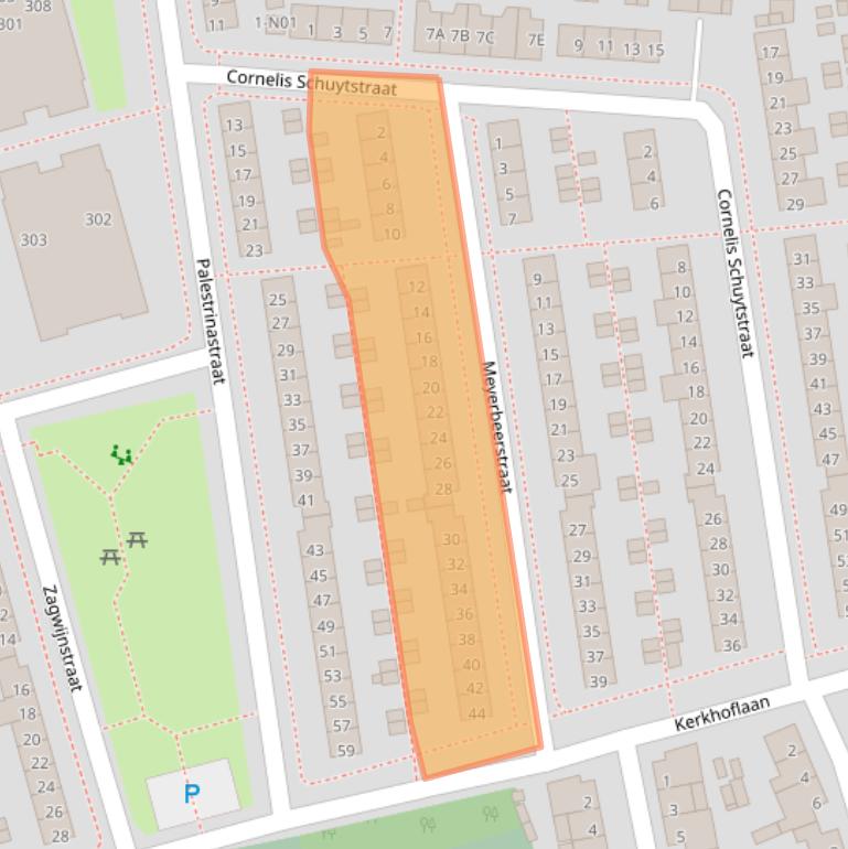 Kaart van postcodegebied 5654HW.
