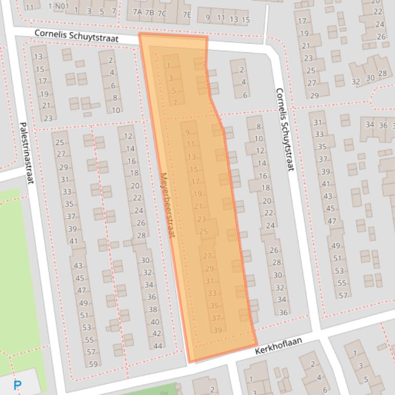 Kaart van postcodegebied 5654HX.